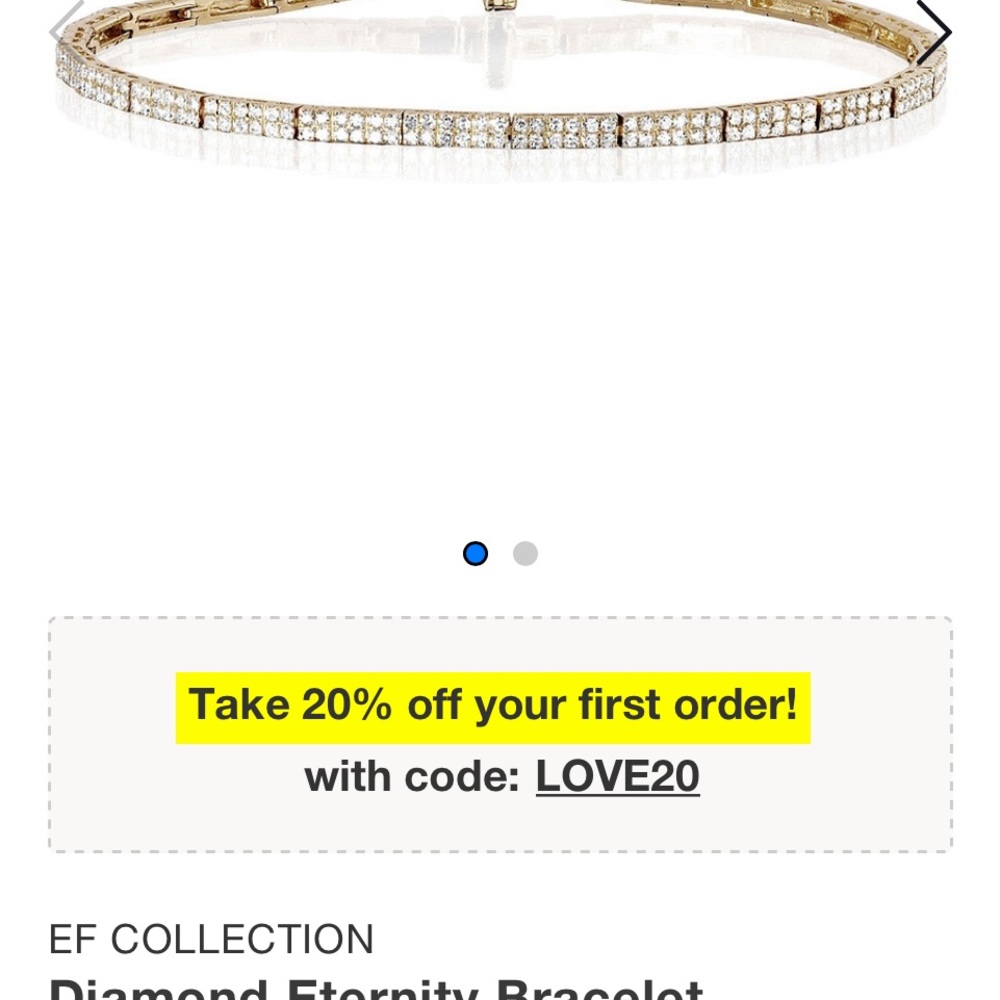 Gold Diamond Eternity Bracelet